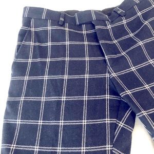 River Island Smart Pants in Deep Navy Check